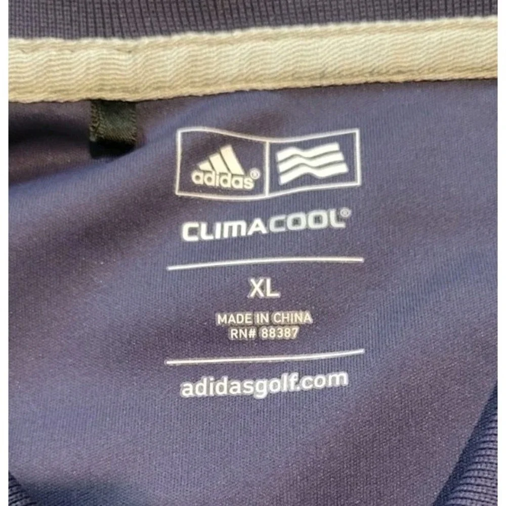 ADIDAS GOLF CLIMACOOL SHORT SLEEVE POLO PURPLE STRIPED MENS XL